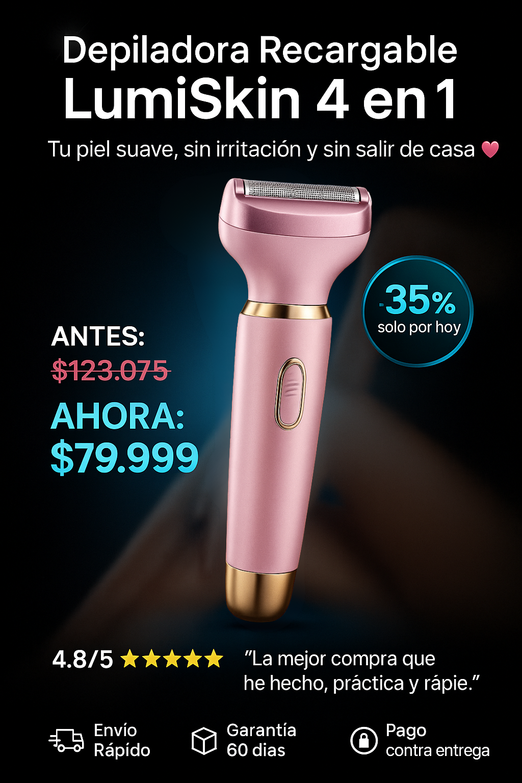 ✨ LumiSkin™ 4 en 1 | Suavidad y brillo en segundos