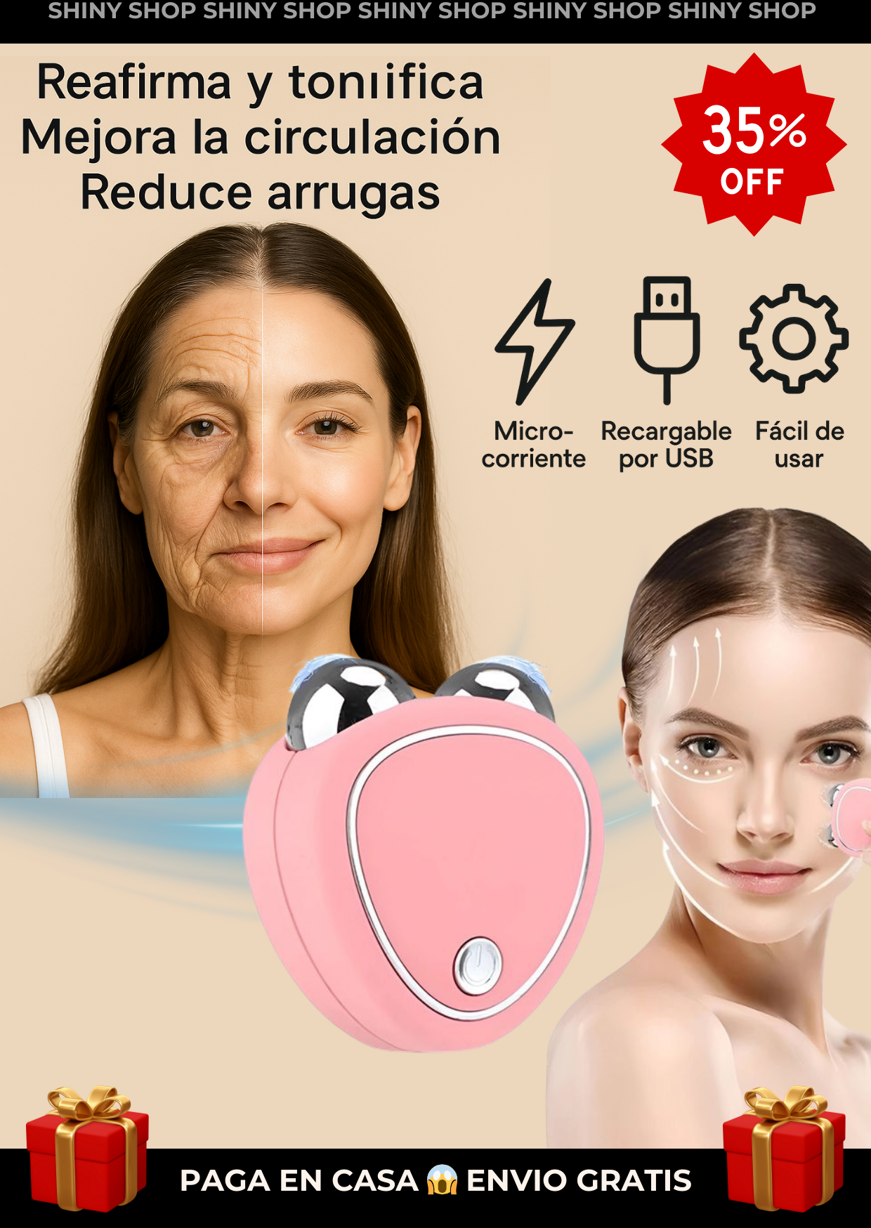 Skindion™ | Microcorriente Reafirmante +🎁 MANUAL RUTINA YOGA FACIAL - Shiny Shop