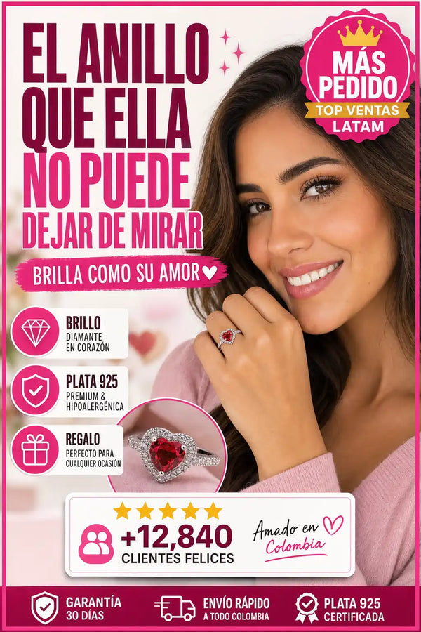💖 Anillo corazón I Top #1 en ventas 2026