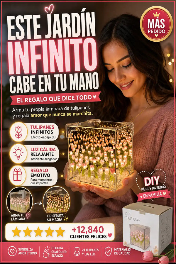 🟠 InfinityLove™ I Lámpara de Tulipanes Infinitos