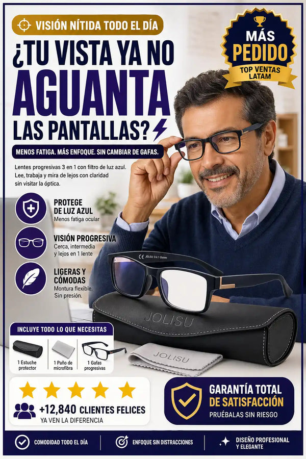 🕶️ JOLISU® I Gafas de lectura Progresivas Anti Luz Azul