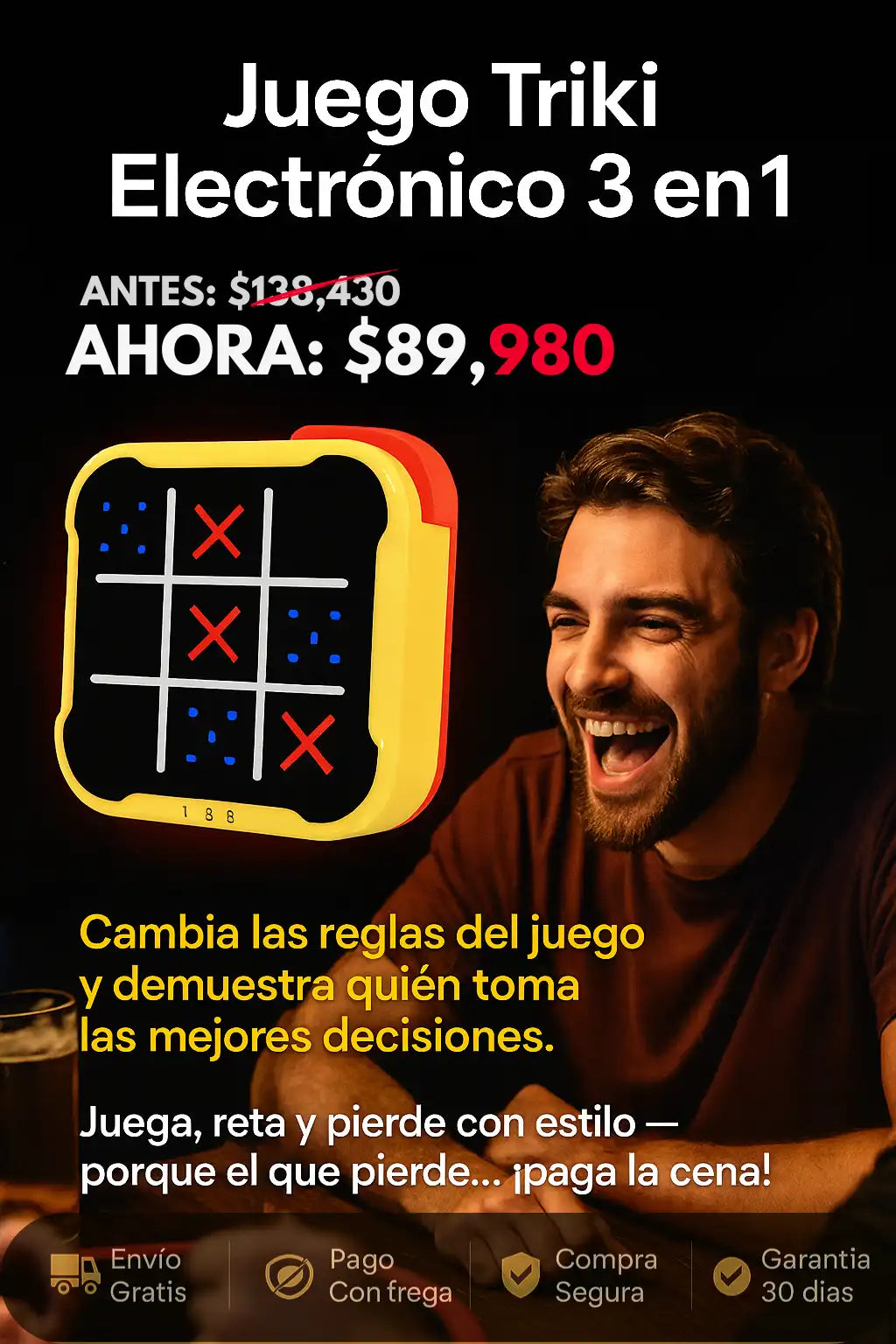 Juego Triki Electrónico 3 en 1