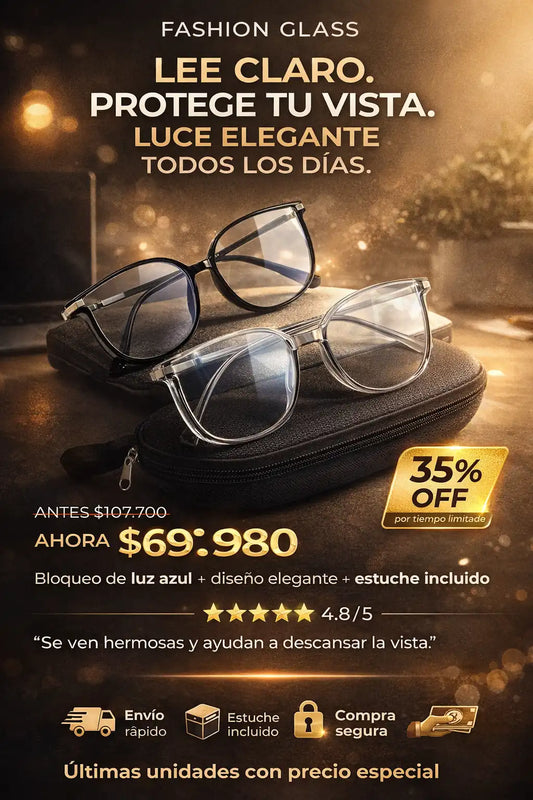 🕶️ FASHION GLASS® Gafas de Lectura con Anti-Luz Azul + EST