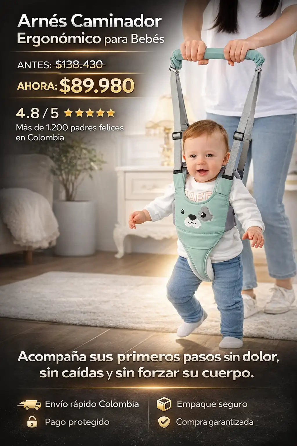 🐣 MiniWalk® Arnes de aprendizaje para bebe