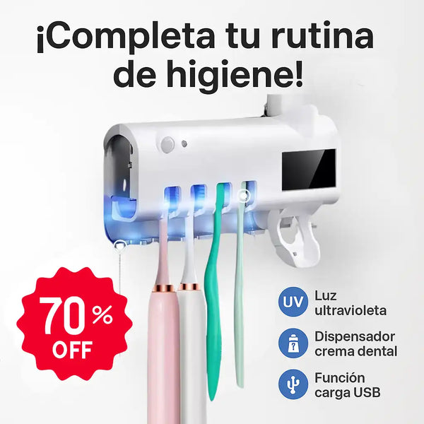 Dispensador Crema Dental + Soporte Esterilizador