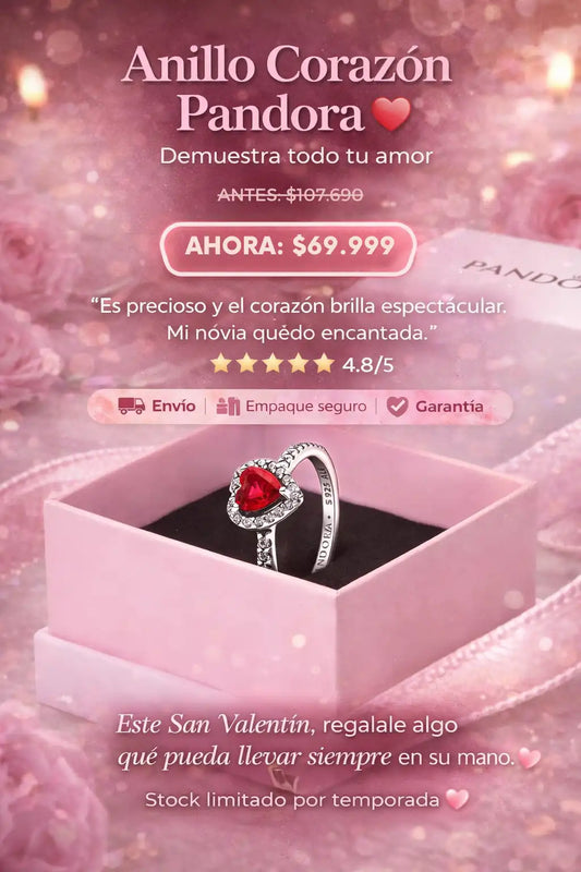 💖 Anillo corazón I Top #1 en ventas 2026