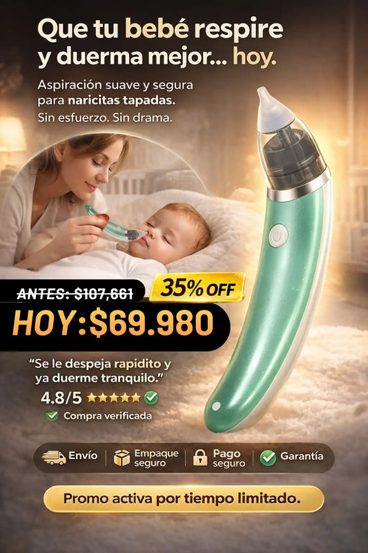 👶🏻 BabyClear™ I Aspirador Nasal Eléctrico para Bebés