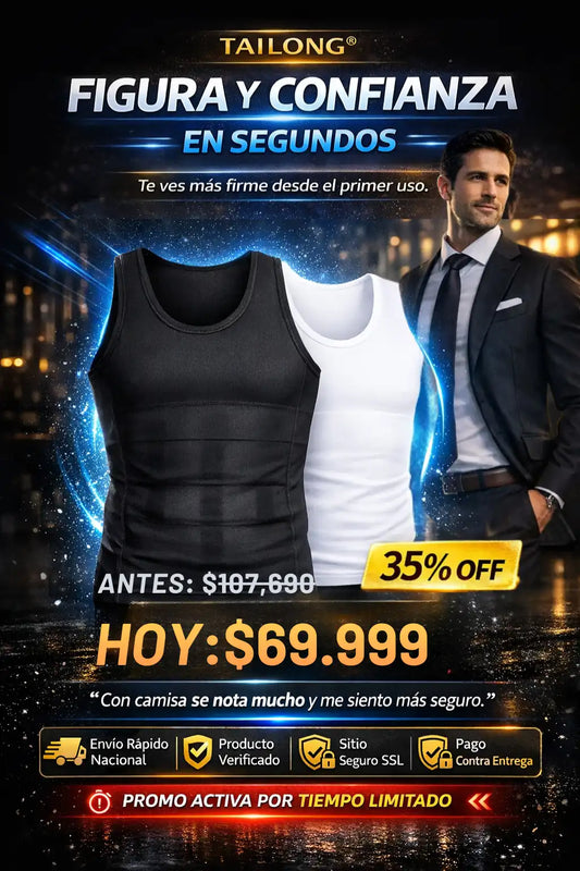 💪🏼 TAILONG® CAMISETA MOLDEADORA PREMIUM EFECTO SAUNA