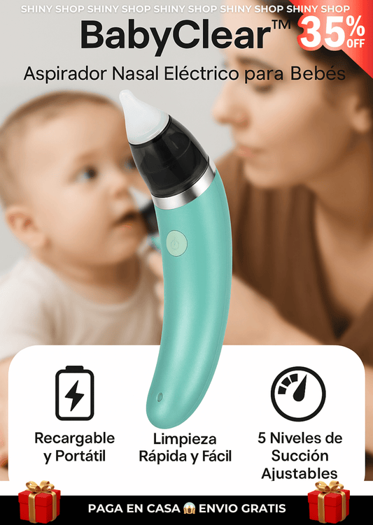 👶🏻 BabyClear™ I Aspirador Nasal Eléctrico para Bebés - Shiny Shop