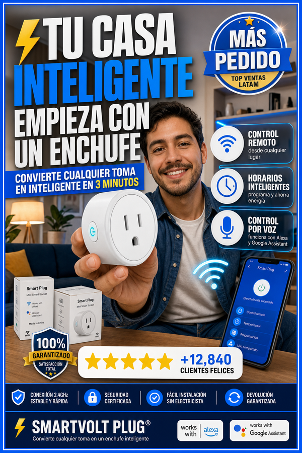 SmartVolt Plug® | Convierte cualquier toma en un enchufe inteligente
