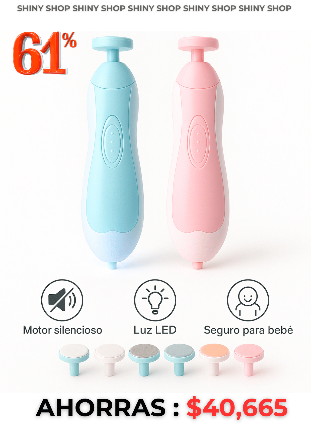 EasyCut® Corta Uñas Electrico Para Bebe Pulidor 5 - Shiny Shop