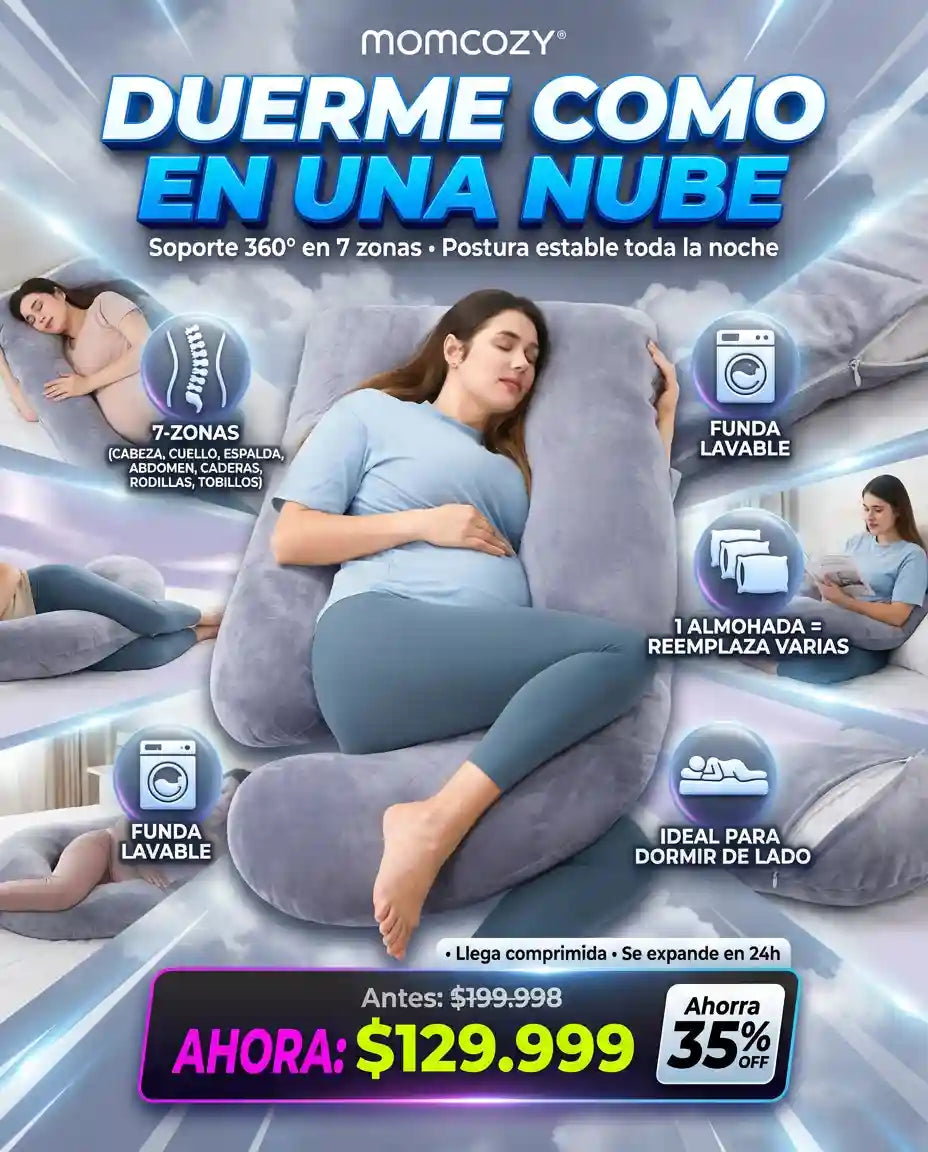 ☁️ Momcozy® Almohada De Embarazo S Premium V2