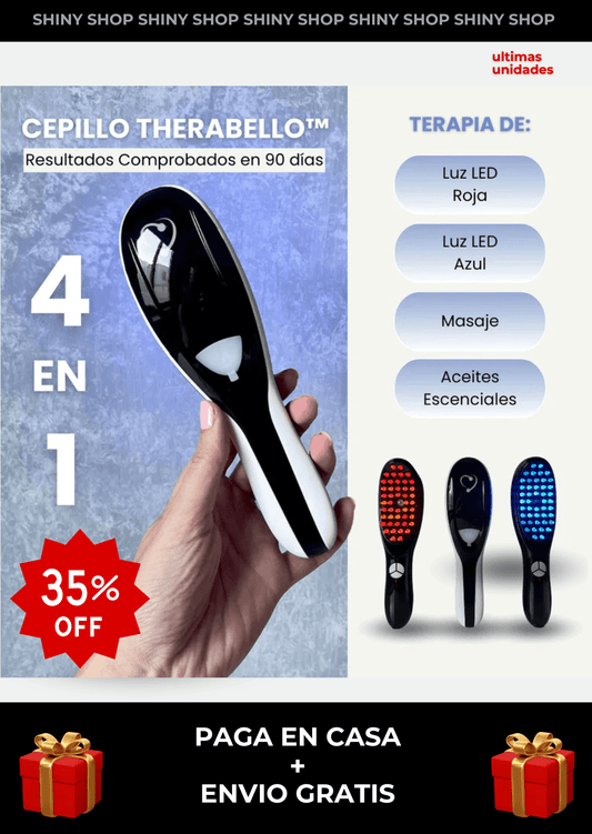 🔵 HairBrush Pro™ I Peine Masajeador Anticaída con Nano Atomización - Shiny Shop