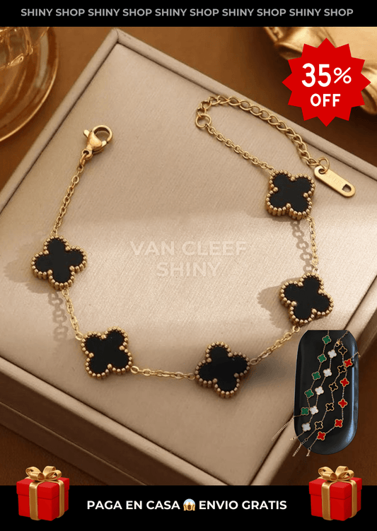 👑 Pulsera Van Cleef | Baño de oro 18K + Estuche Premium Gratis - Shiny Shop