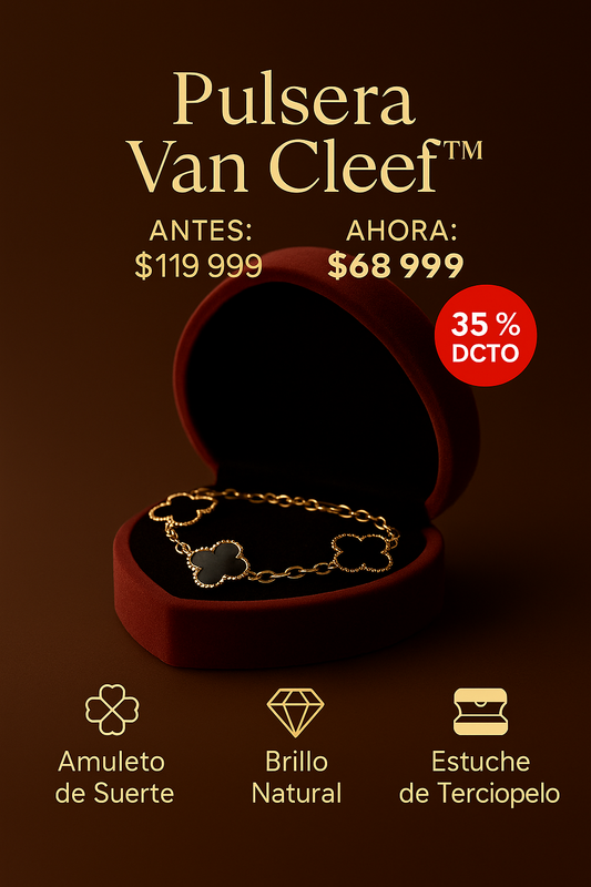 👑 Pulsera Van Cleef | Baño de oro 18K + Estuche Premium Gratis PRO - Shiny Shop
