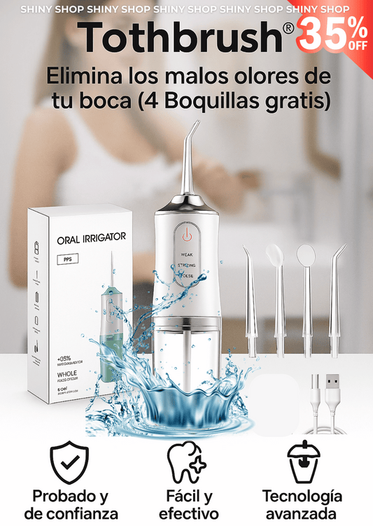 🩵 Tothbrush®I Elimina los malos olores de tu boca (4 Boquillas gratis) - Shiny Shop